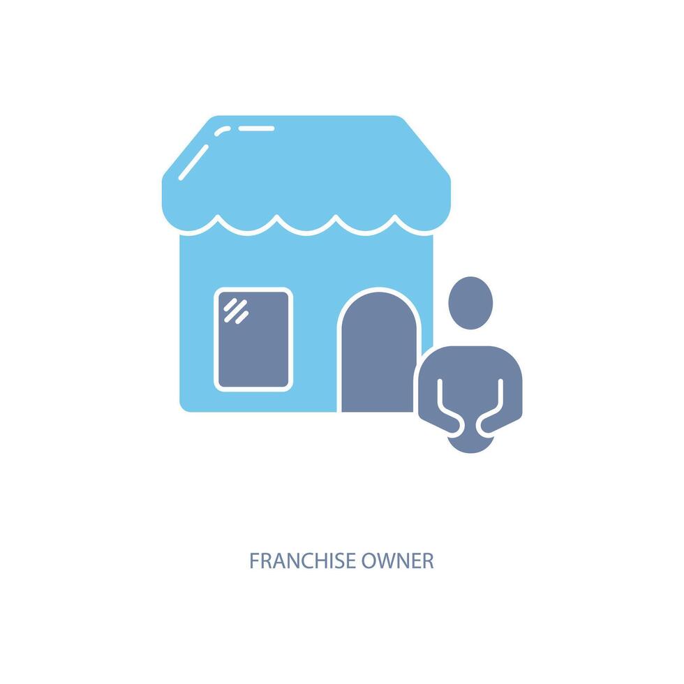 la franchise propriétaire concept ligne icône. Facile élément illustration. la franchise propriétaire concept contour symbole conception. vecteur