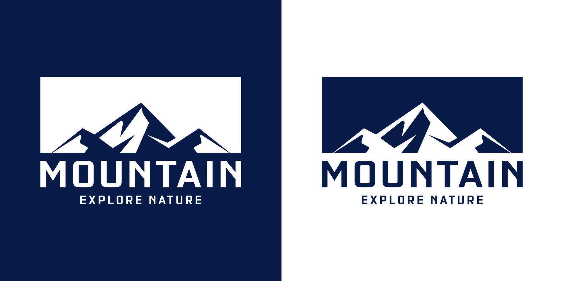 paysage logo conception avec une Montagne de pointe vecteur