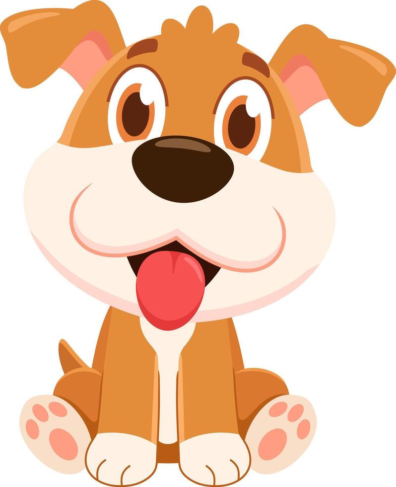 mignonne bébé chien animal dessin animé personnage vecteur