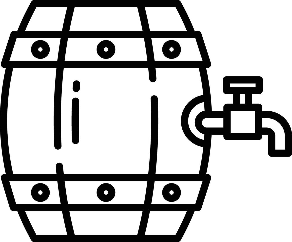 Bière robinet contour illustration vecteur