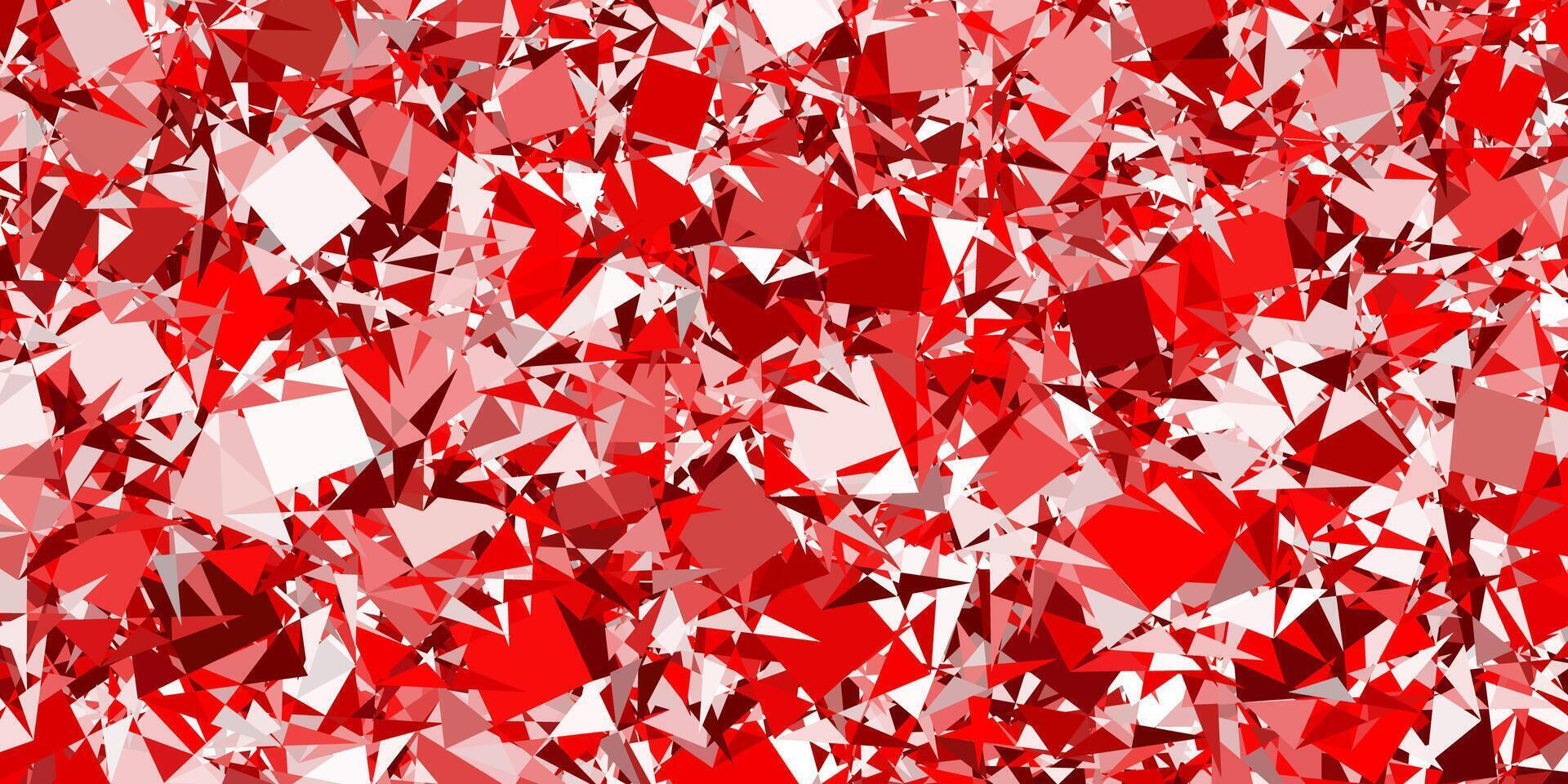 mise en page rouge clair avec des formes triangulaires. vecteur