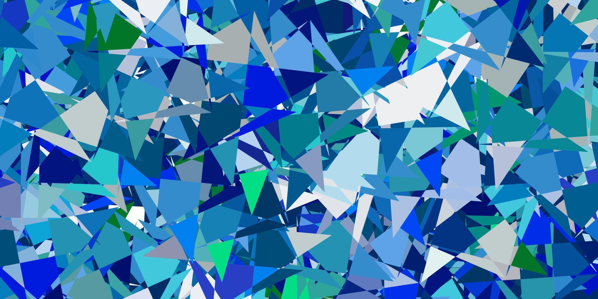 lumière bleu, vert disposition avec Triangle formes. vecteur