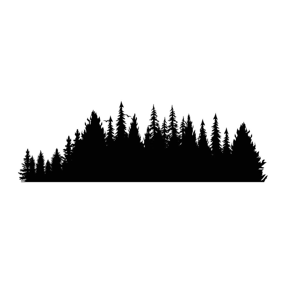 pin arbre illustration forêt arbre silhouette vecteur