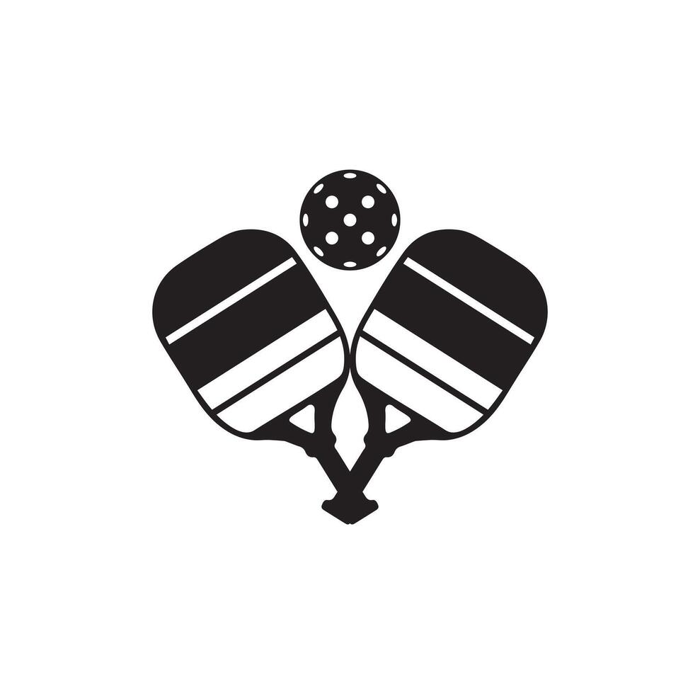 pickleball pagayer illustration. pickleball pagayer et Balle clipart de pickleball, pickleball chauve souris et symbole vecteur