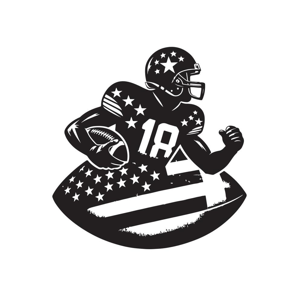 américain Football silhouette style vecteur