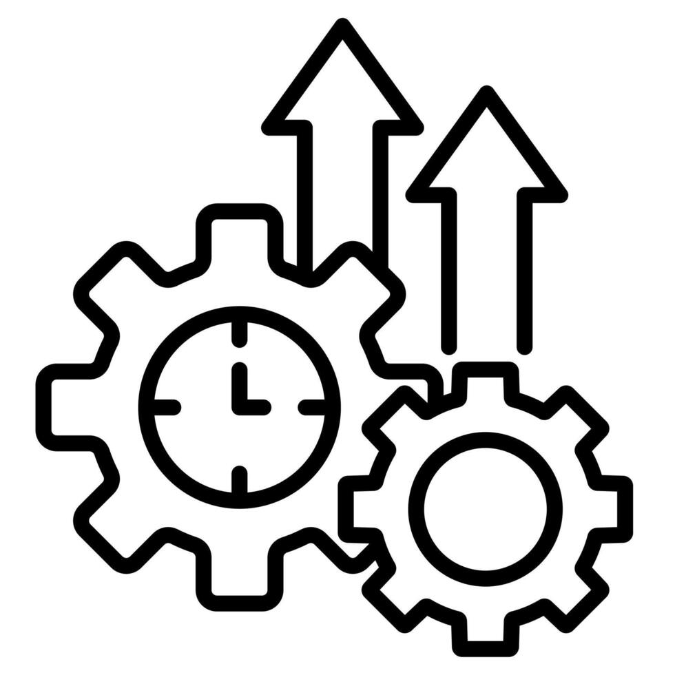 processus amélioration icône ligne illustration vecteur