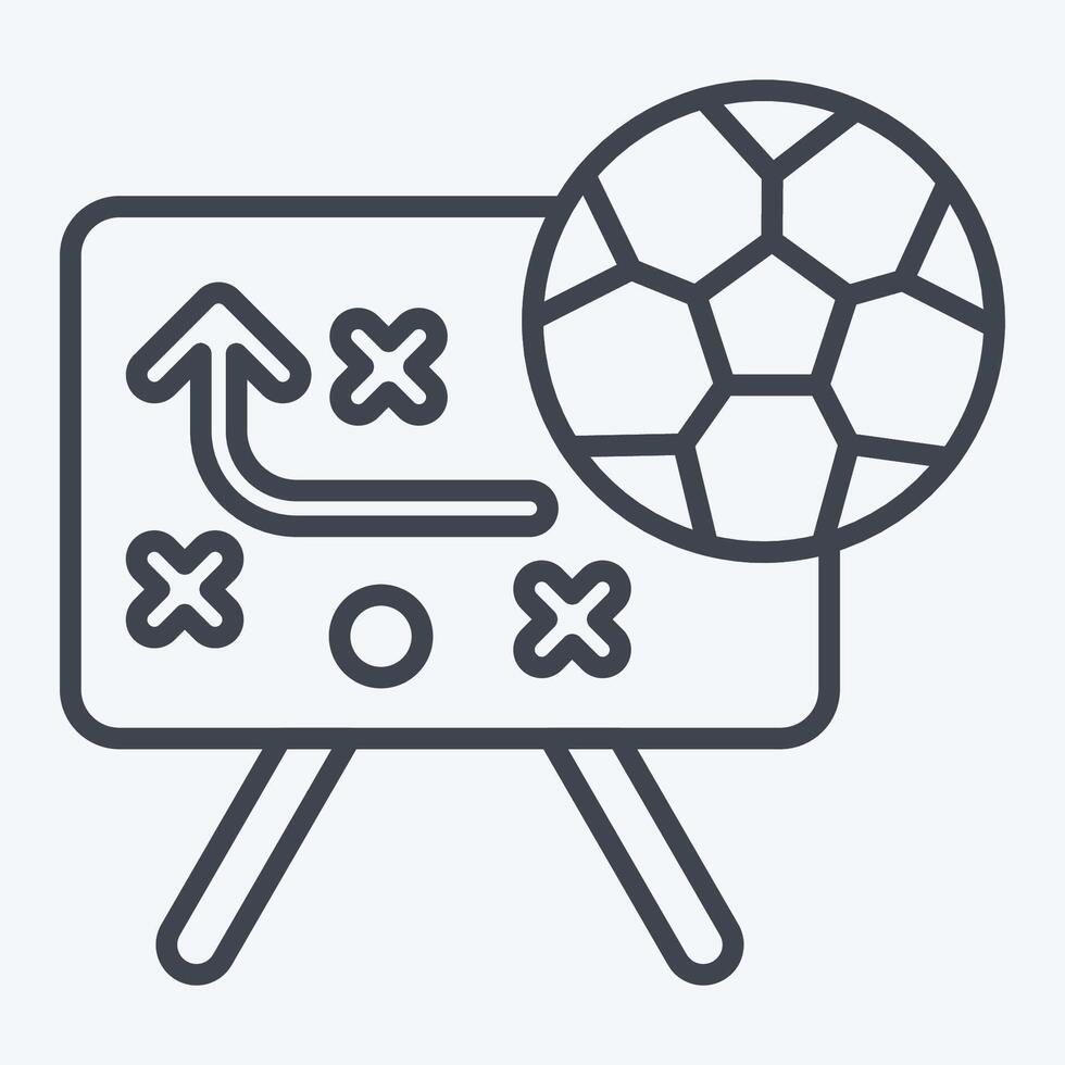icône stratégie. en relation à Football symbole. ligne style. Facile conception illustration vecteur