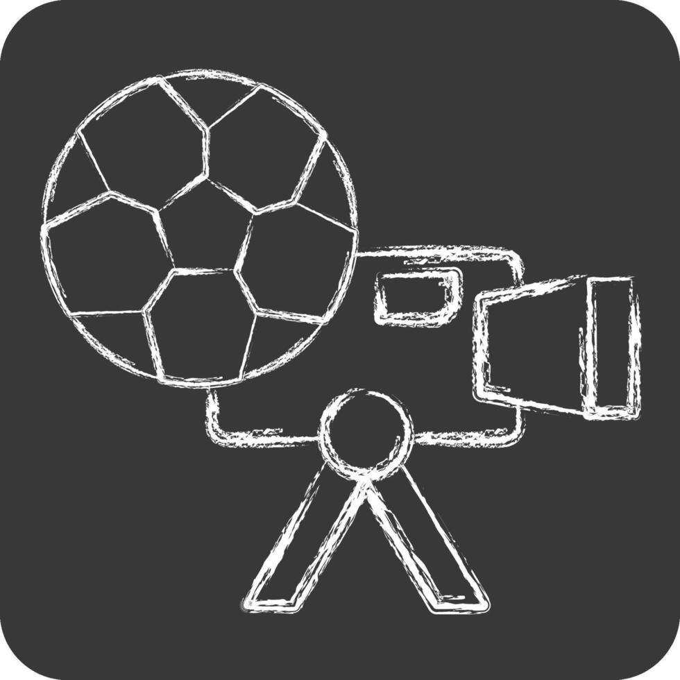 icône en direct. en relation à Football symbole. craie style. Facile conception illustration vecteur