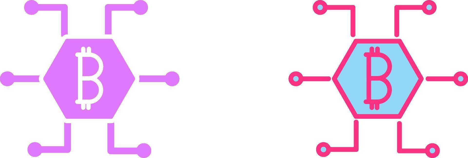 bitcoin icône conception vecteur