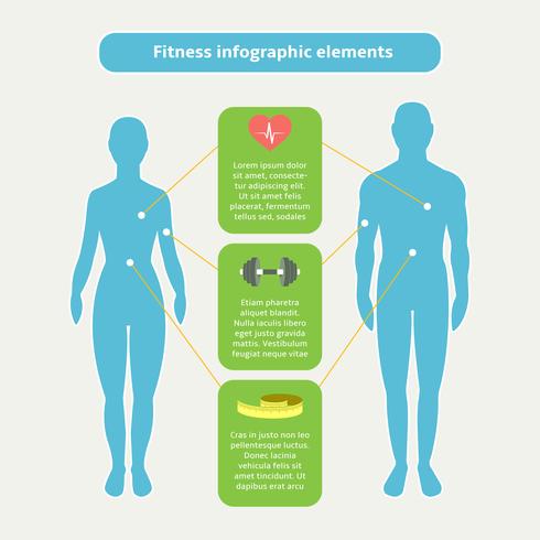 Éléments d&#39;infographie pour le fitness et le sport vecteur