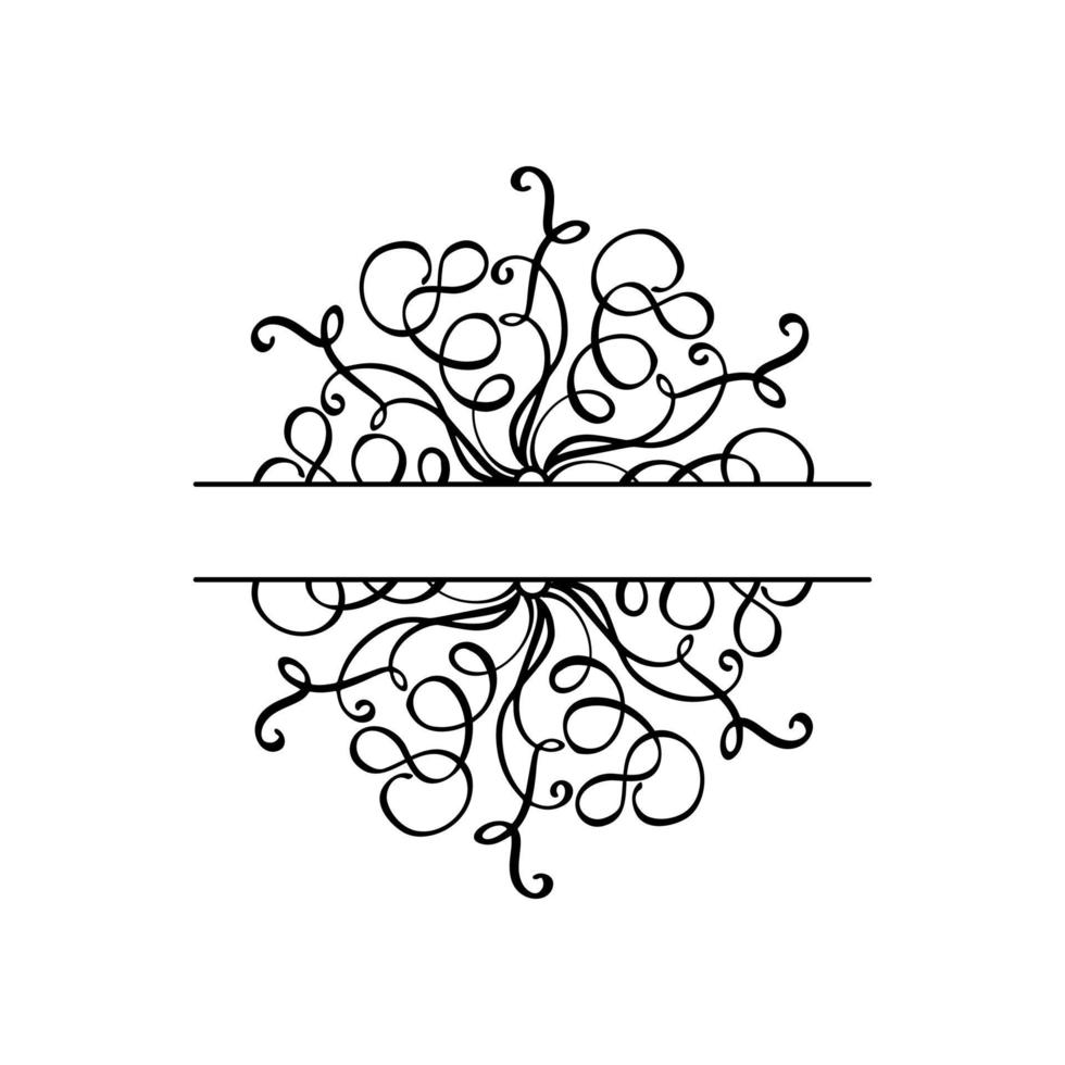 vecteur dessiné à la main split flocon de neige scandinave vintage de noël. Élément de design décoratif de Noël dans un style rétro, illustration hivernale isolée