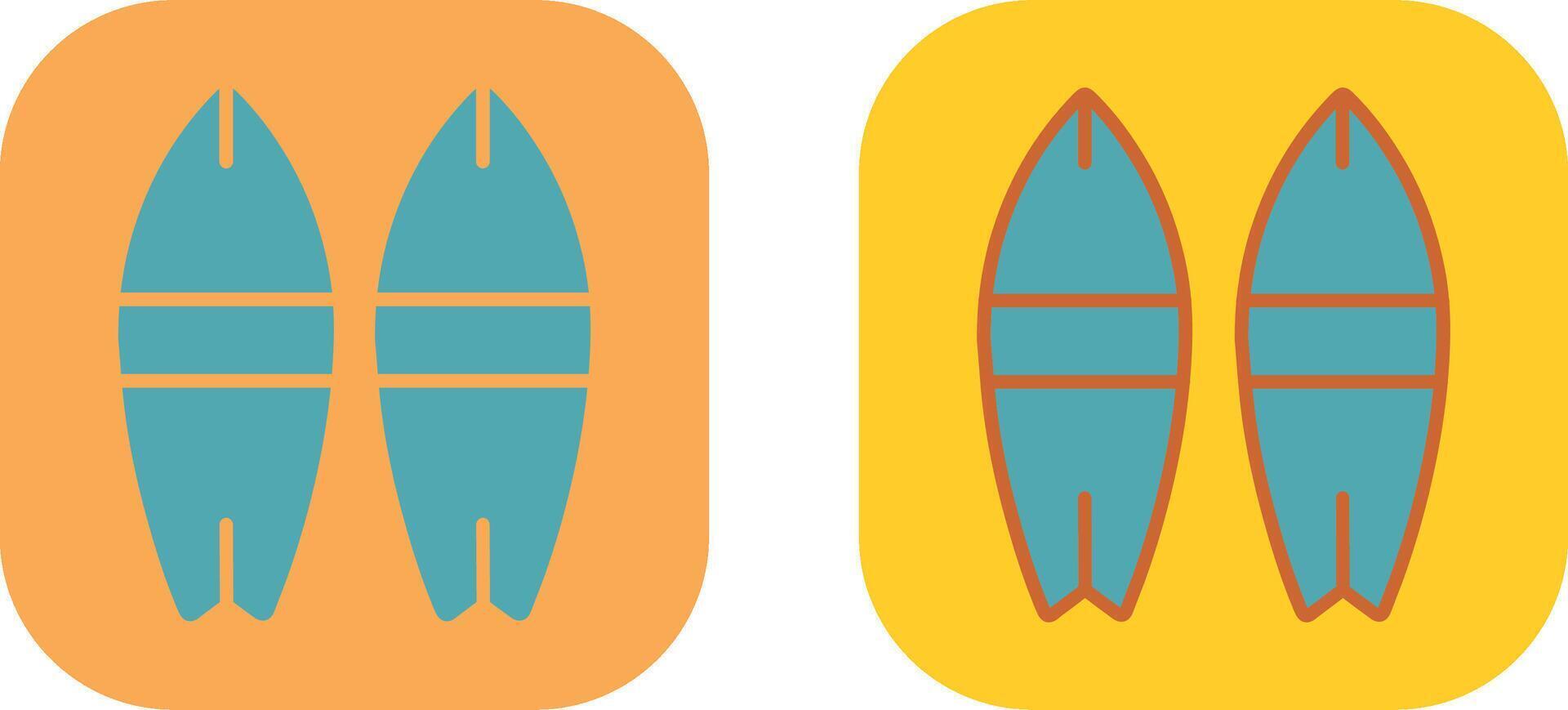conception d'icône de planche de surf vecteur