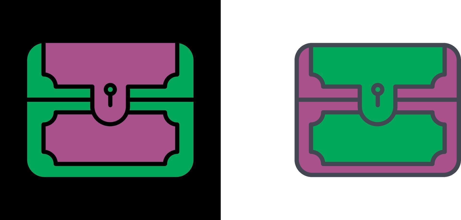 conception d'icône de trésor vecteur