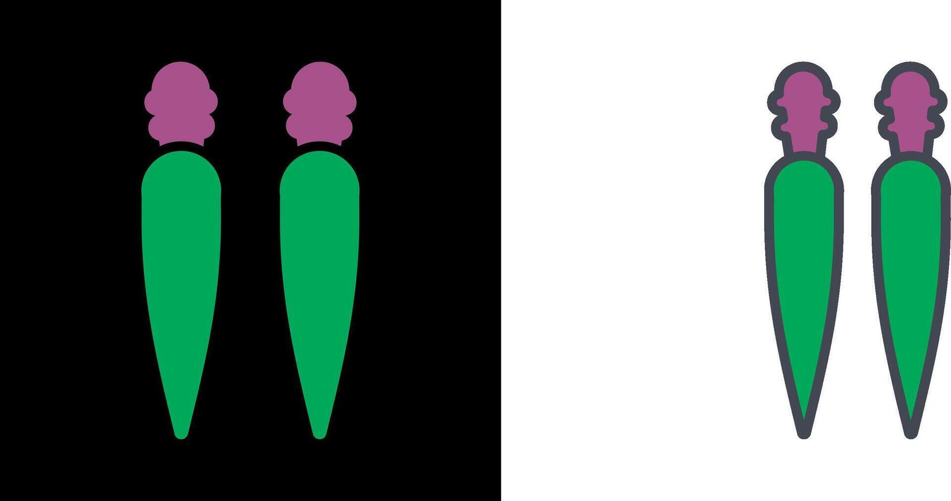 conception d'icône de carotte vecteur