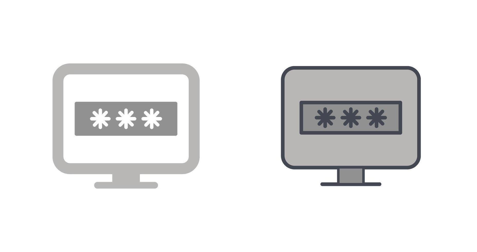 système mot de passe icône conception vecteur