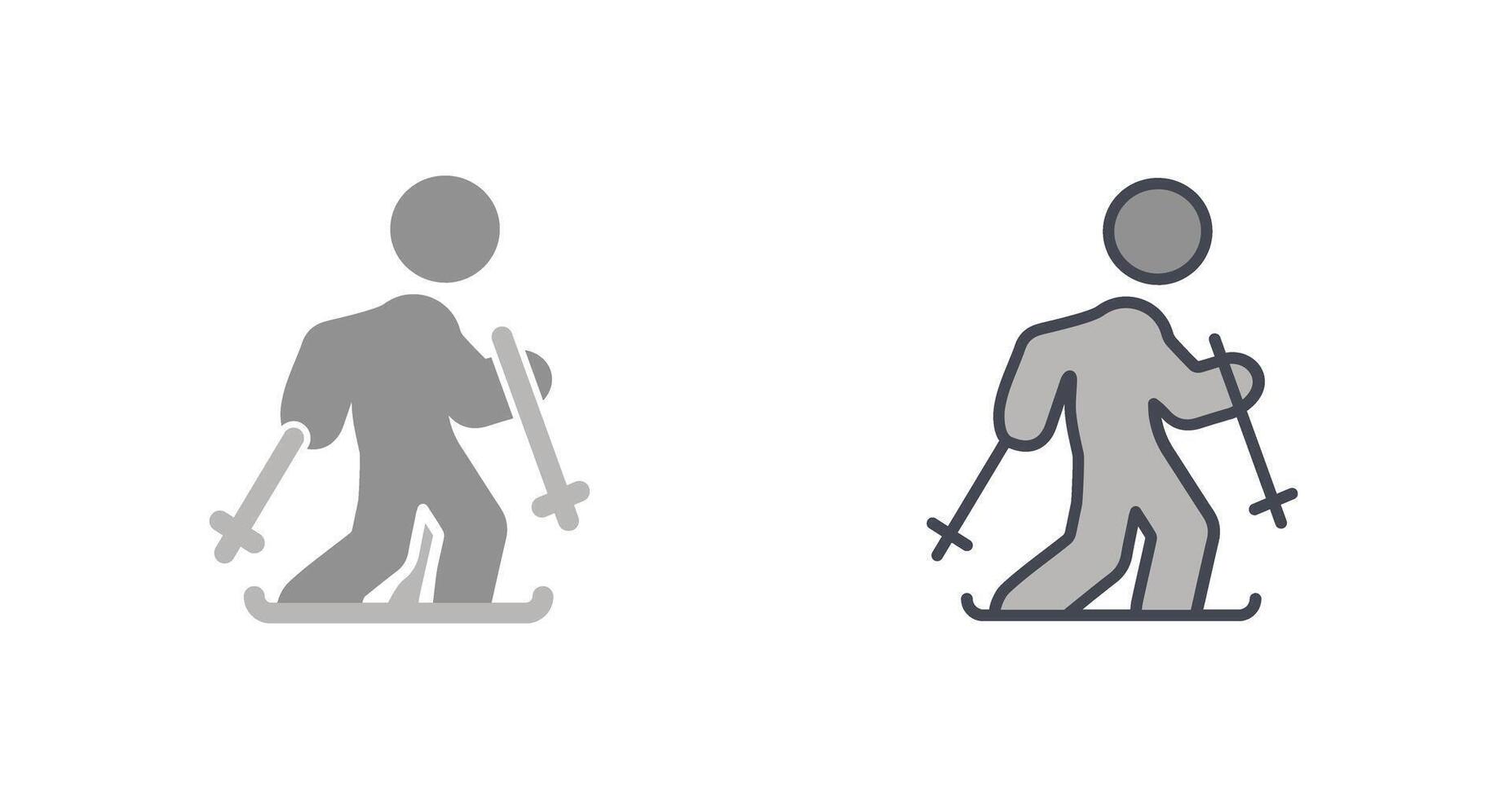 conception d'icône de ski vecteur