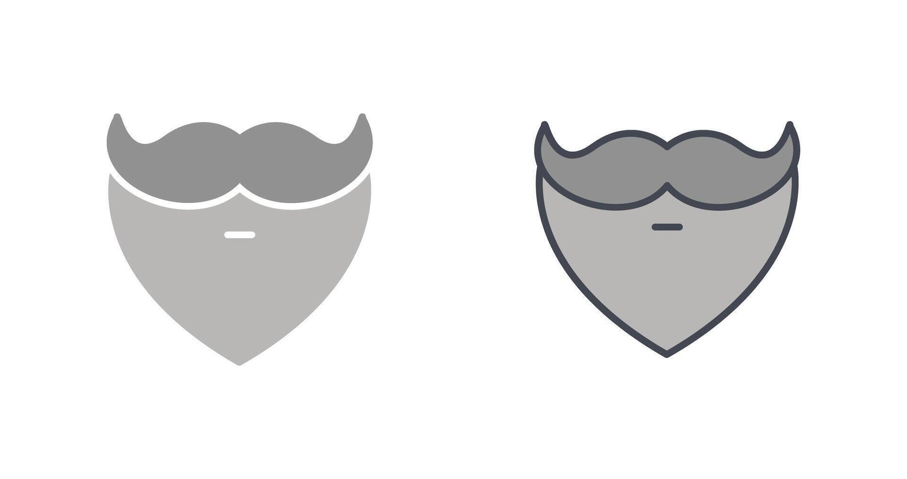 barbe et moustache je icône conception vecteur
