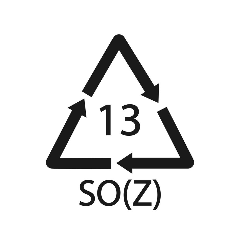 symbole de recyclage de la batterie 13 donc z. illustration vectorielle vecteur