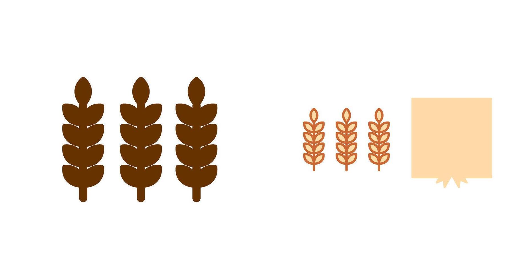conception d'icône de blé vecteur
