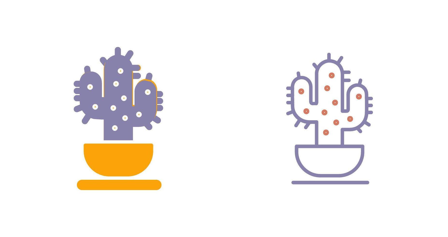 conception d'icône de cactus vecteur