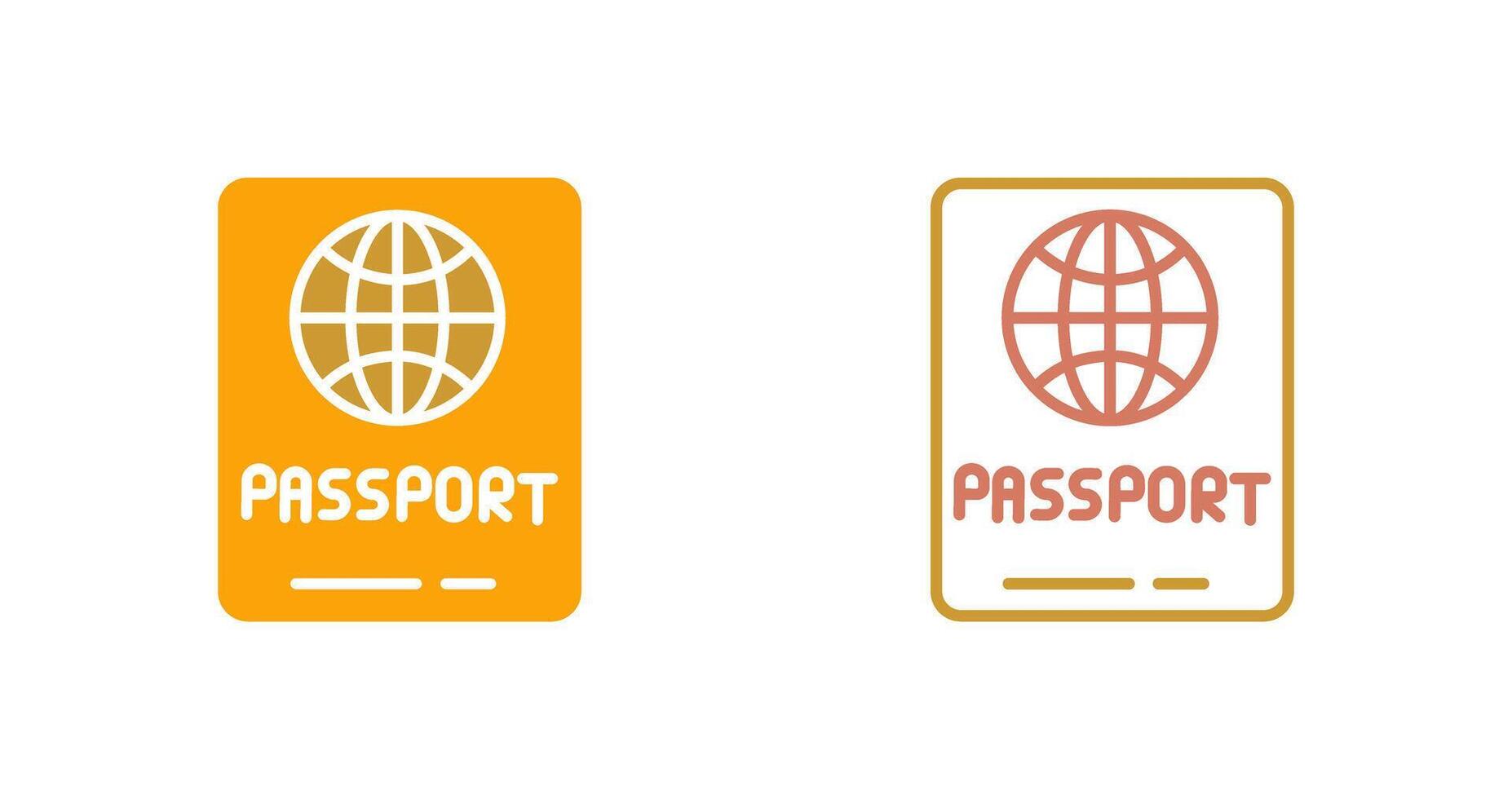 conception d'icône de passeport vecteur