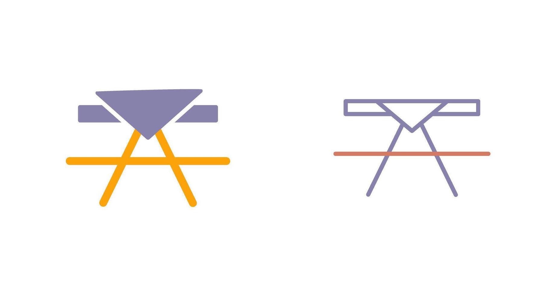 conception d'icône de table de pique-nique vecteur