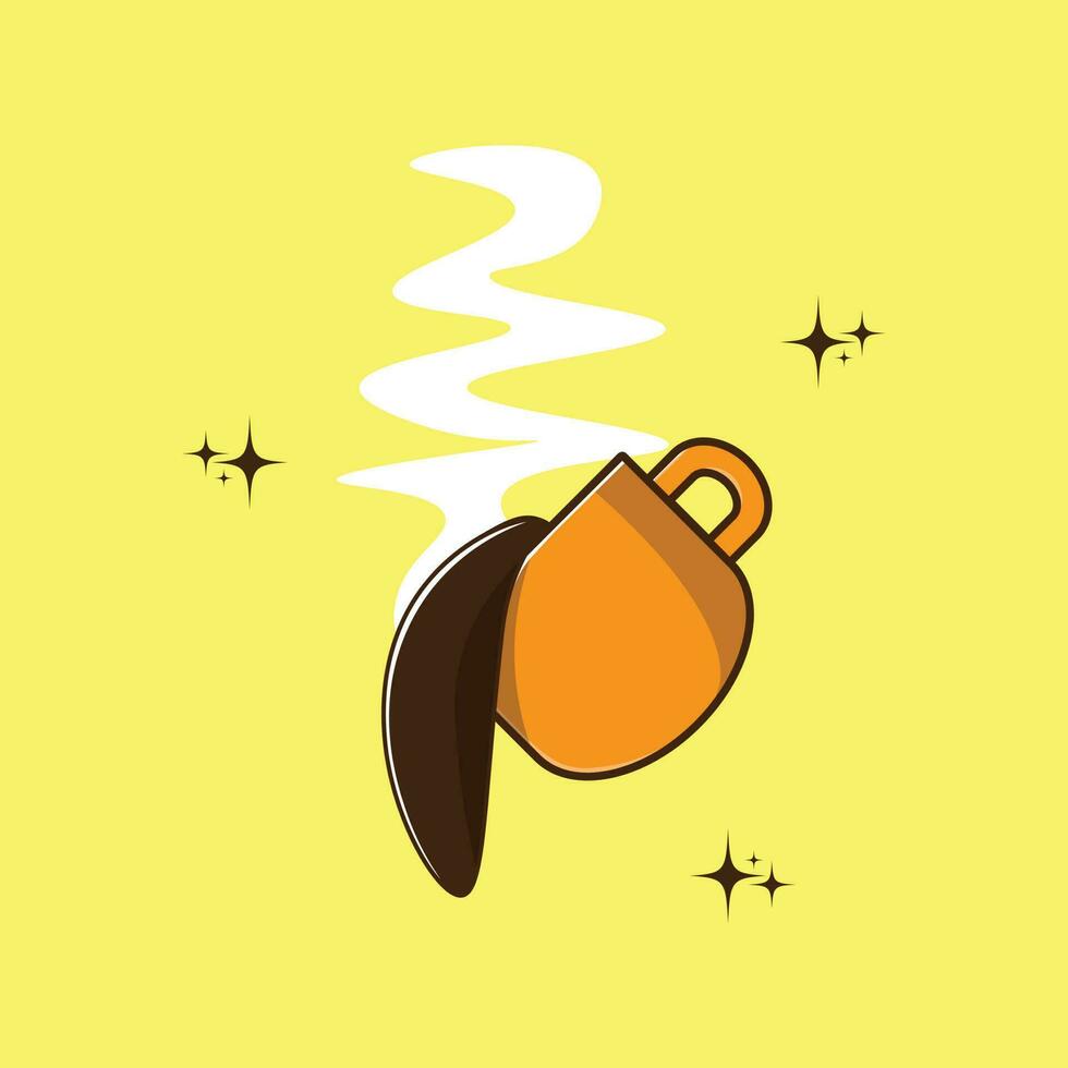 illustration de dessin animé d'icône de tasse de chocolat chaud vecteur