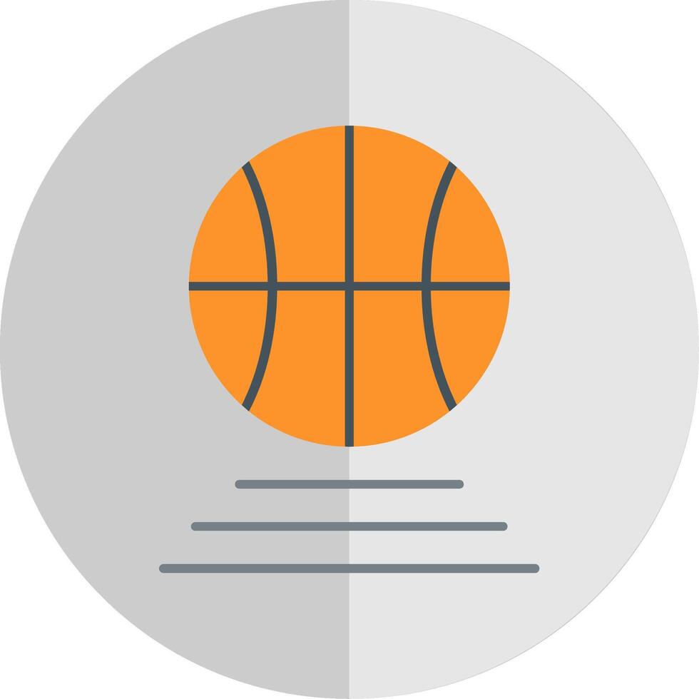 basketball plat échelle icône vecteur