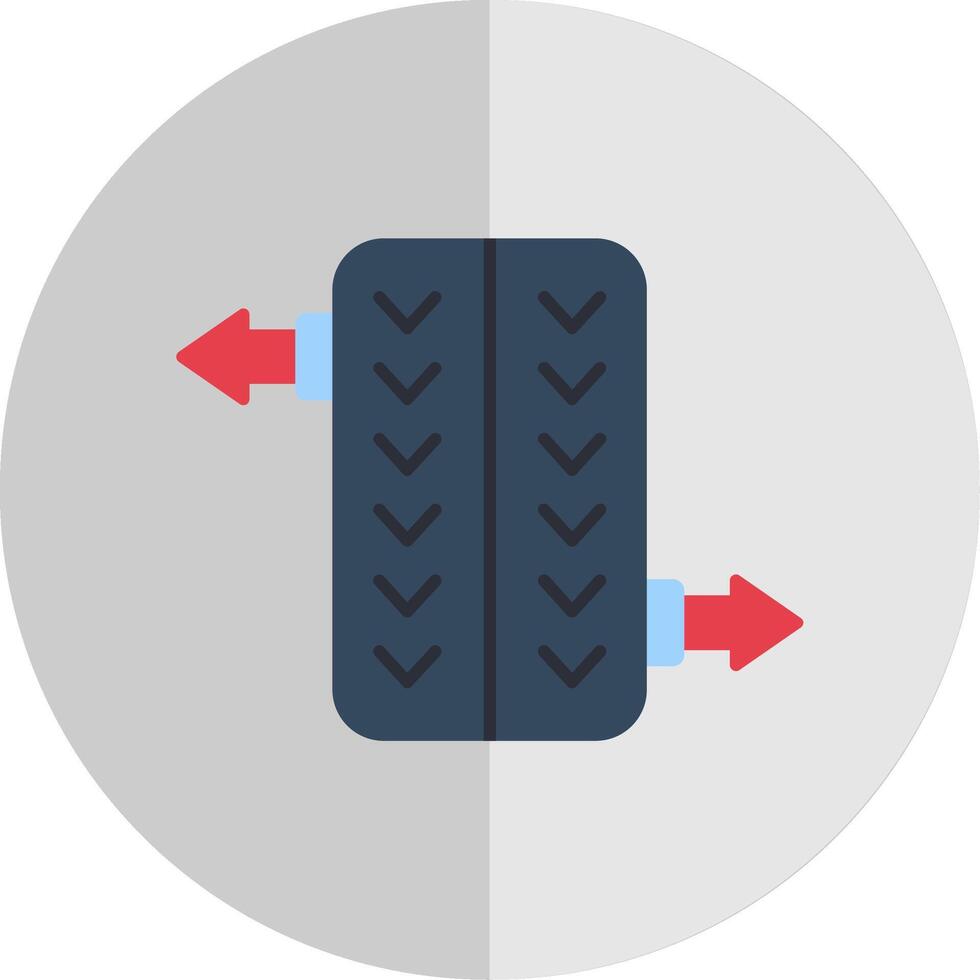 roue alignement plat échelle icône vecteur