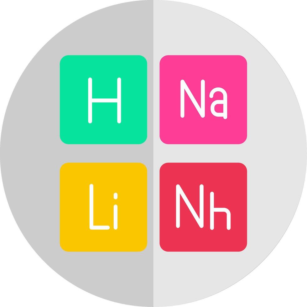 périodique table plat échelle icône vecteur