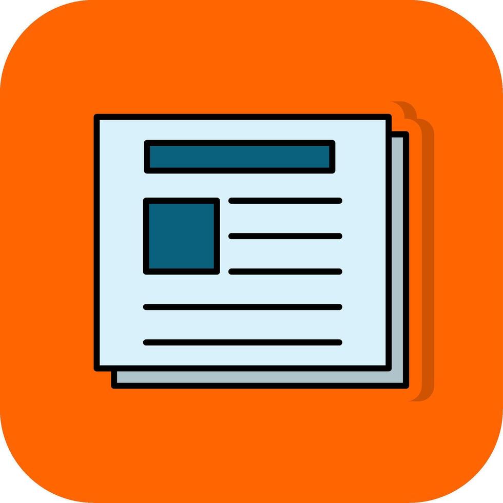 journal rempli Orange Contexte icône vecteur