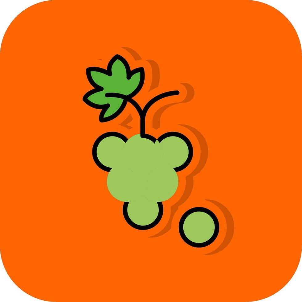 les raisins rempli Orange Contexte icône vecteur