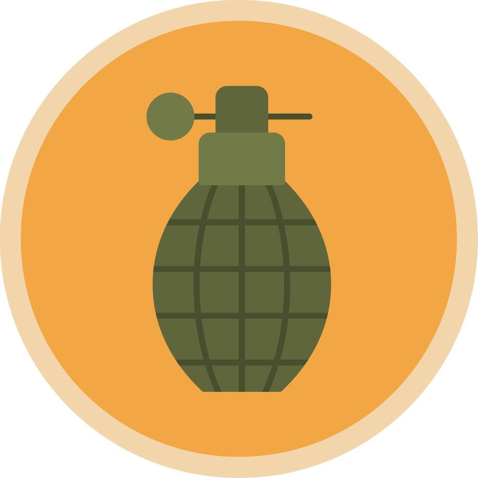 grenade plat multi cercle icône vecteur