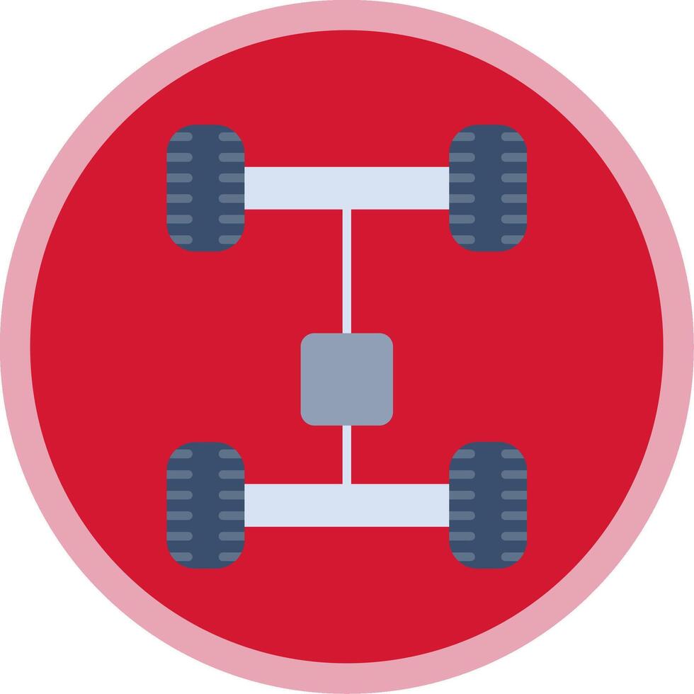 essieu plat multi cercle icône vecteur