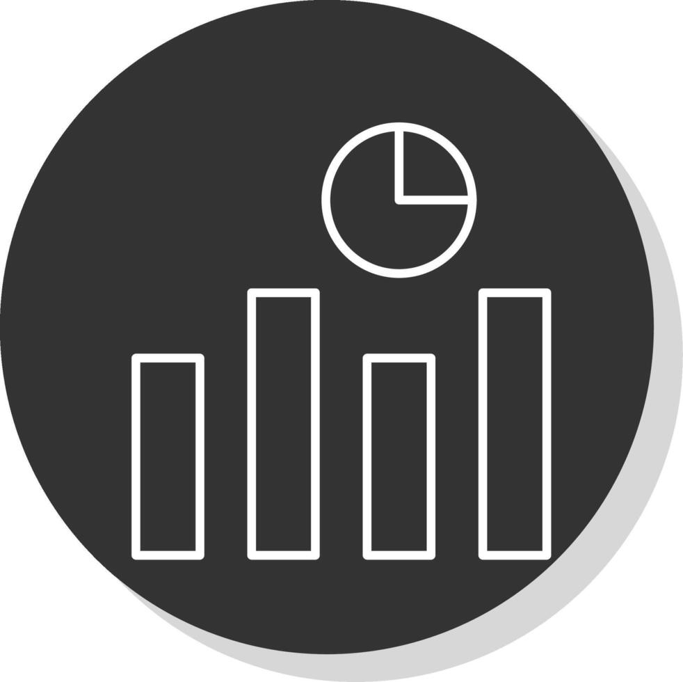 analytique ligne gris cercle icône vecteur