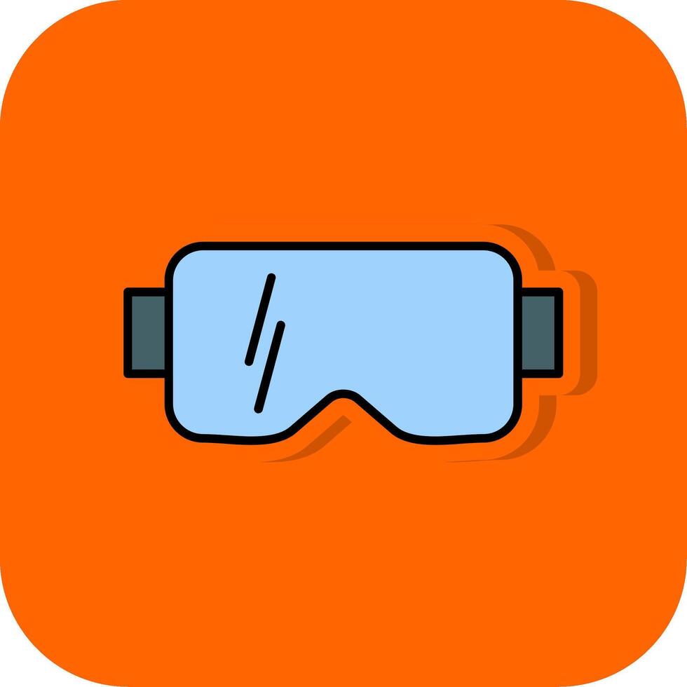 vr des lunettes rempli Orange Contexte icône vecteur