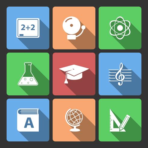 Iconset pour application éducative vecteur