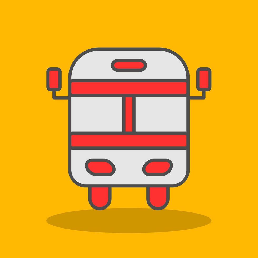école autobus rempli ombre icône vecteur