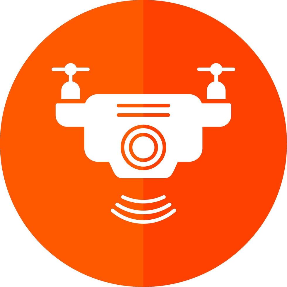 drone glyphe rouge cercle icône vecteur