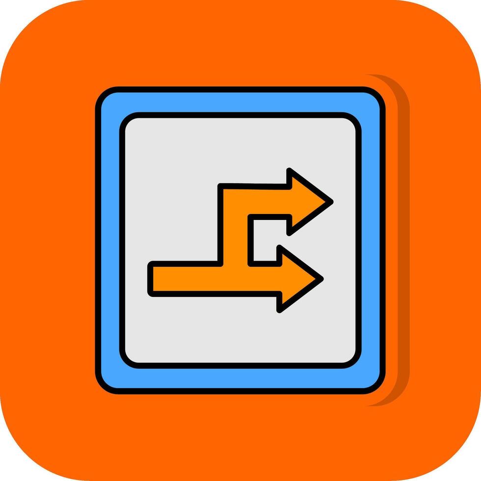 bidirectionnel rempli Orange Contexte icône vecteur