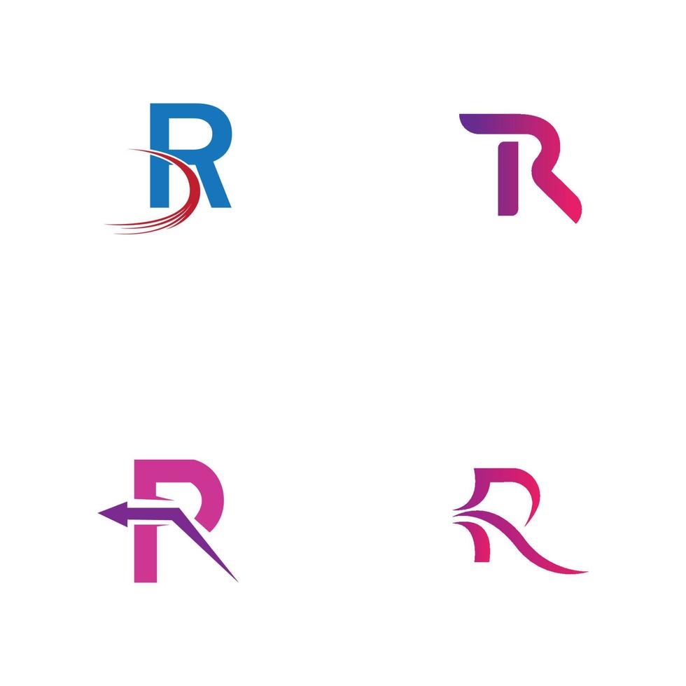 lettre r logo modèle icône vecteur conception