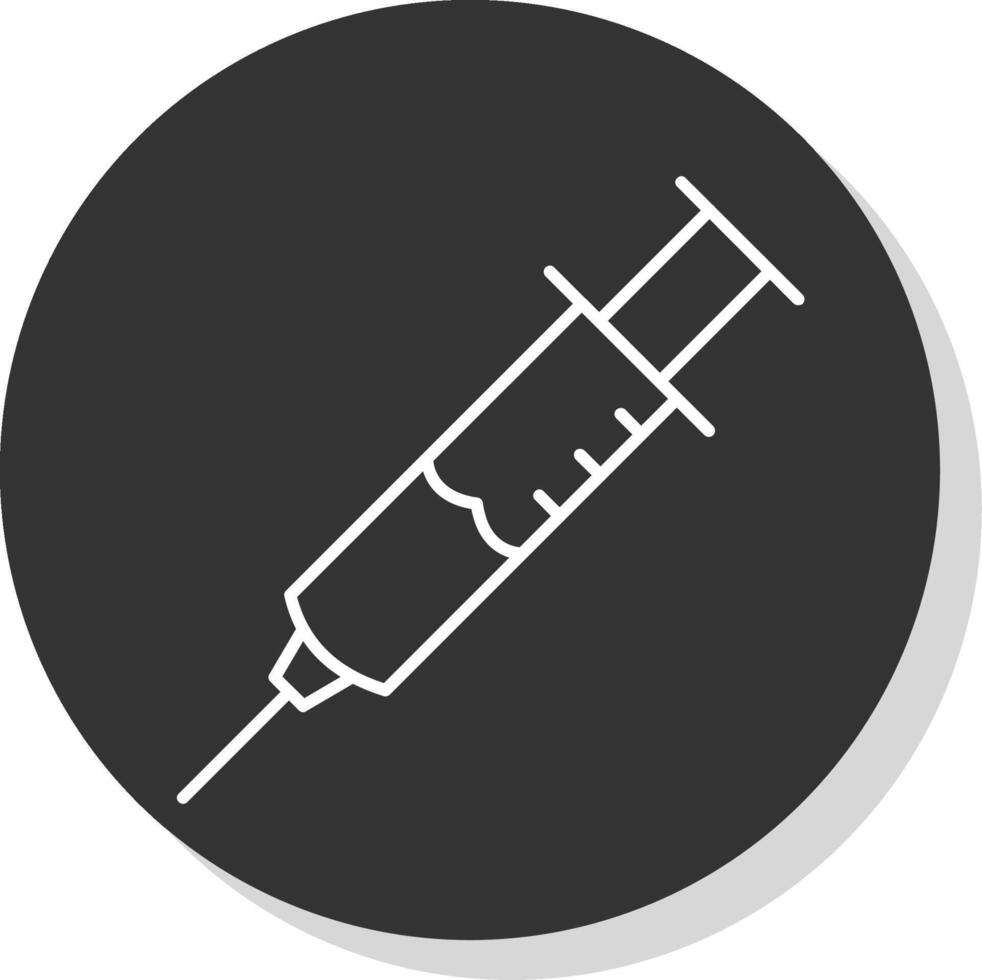 injection ligne gris cercle icône vecteur