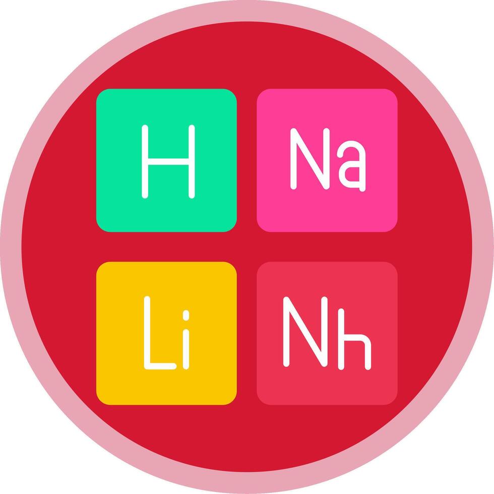 périodique table plat multi cercle icône vecteur