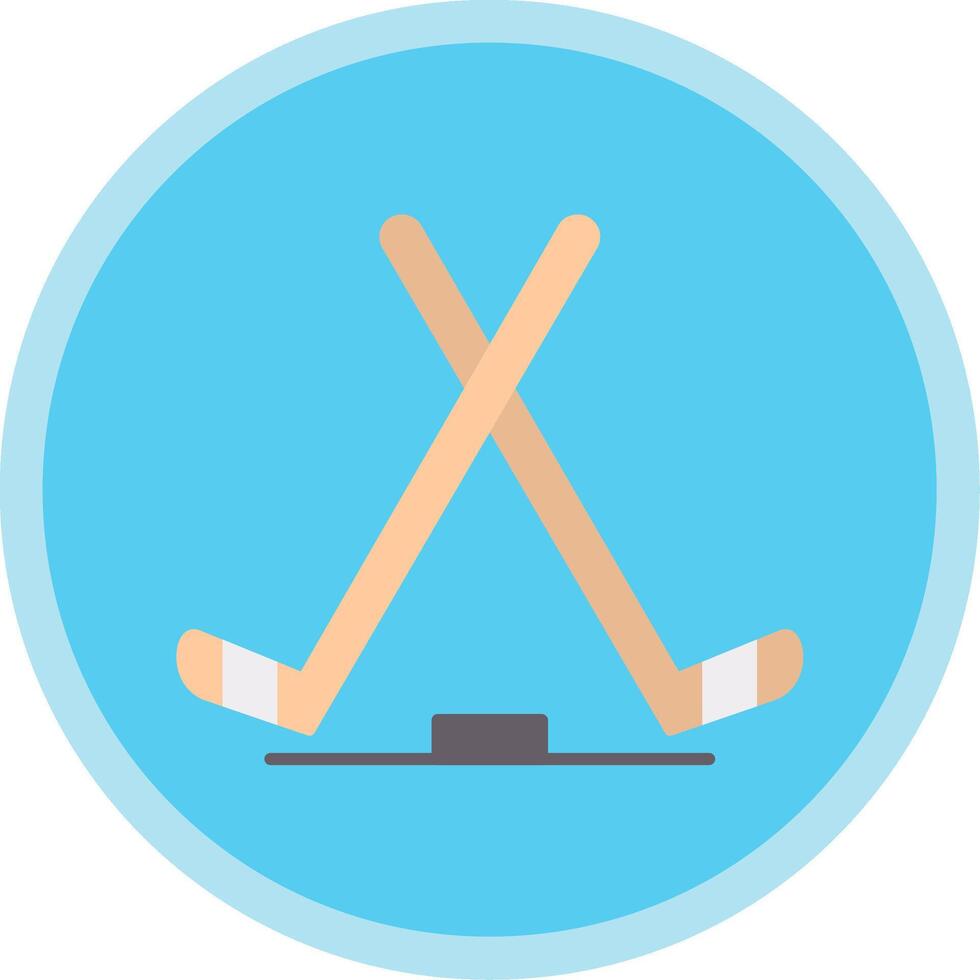 la glace le hockey plat multi cercle icône vecteur