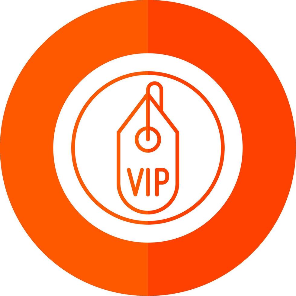 VIP glyphe rouge cercle icône vecteur