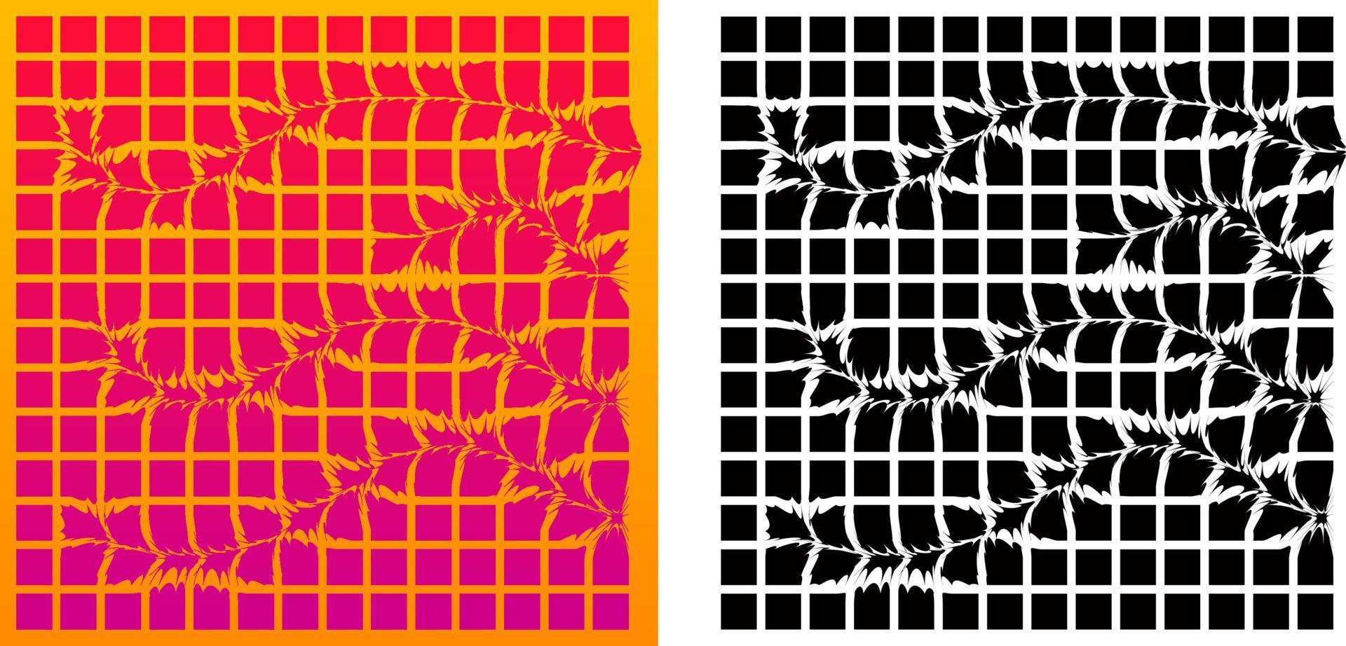 motifs abstraits colorés avec des carrés vecteur