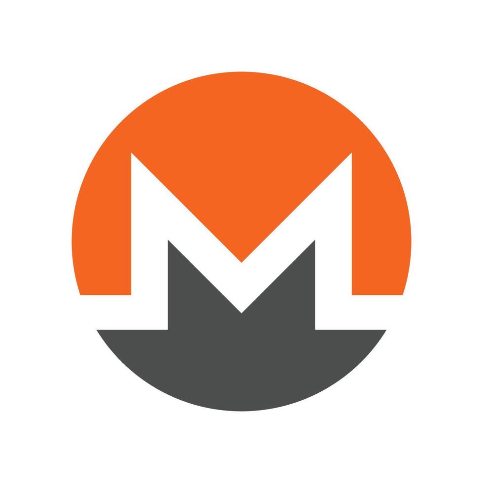 monero pièce de monnaie et icône logo illustration vecteur