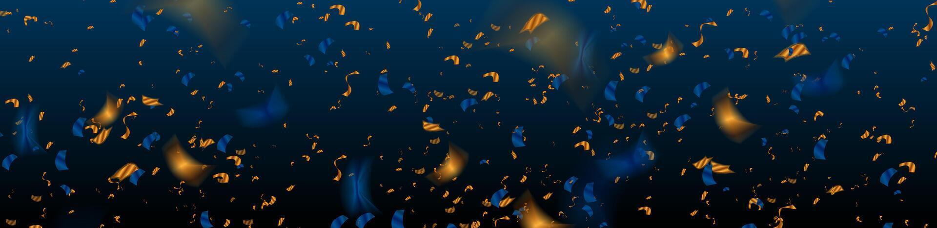 d'or et bleu briller confettis abstrait de luxe Contexte vecteur