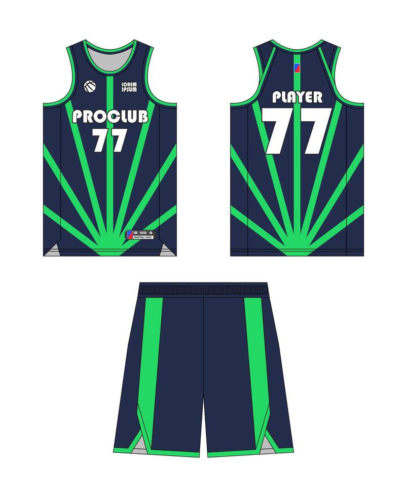 basketball Jersey modèle conception, basketball uniforme maquette conception, sublimation des sports vêtements conception, Jersey basketball idées. conception. vecteur