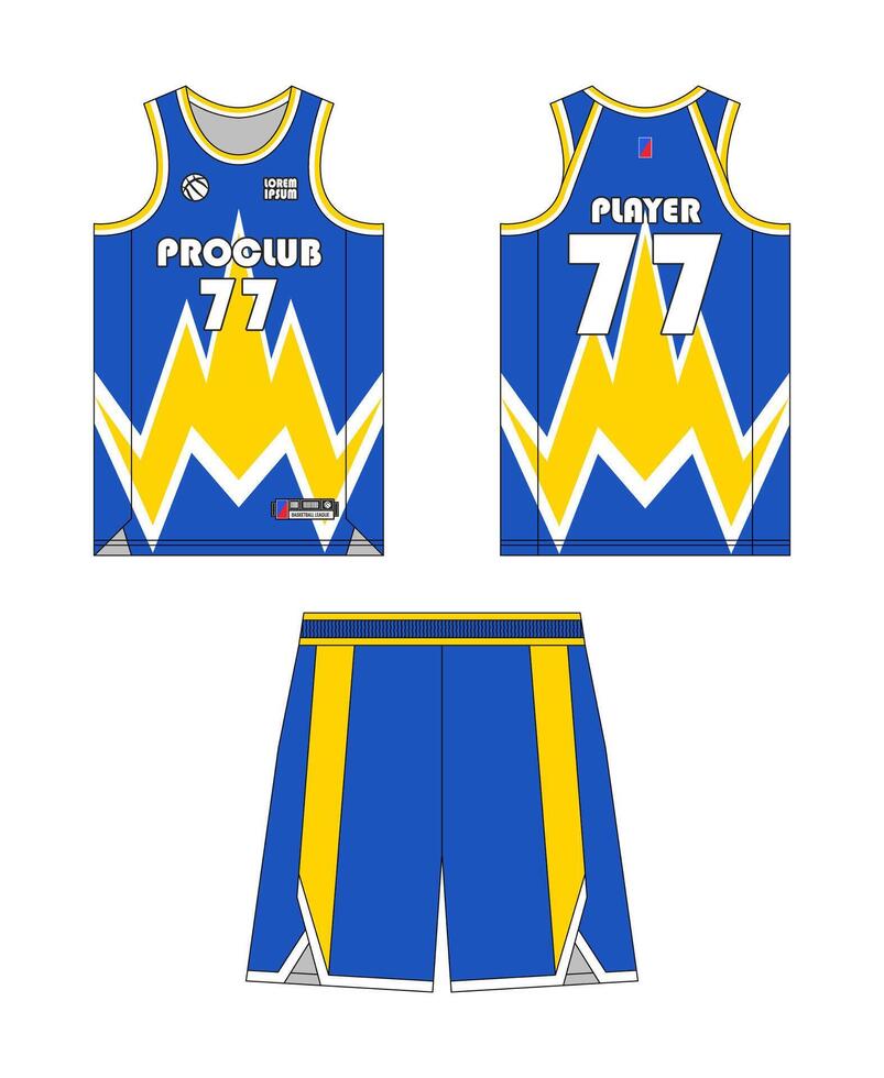 basketball Jersey modèle conception, basketball uniforme maquette conception, sublimation des sports vêtements conception, Jersey basketball idées. conception. vecteur